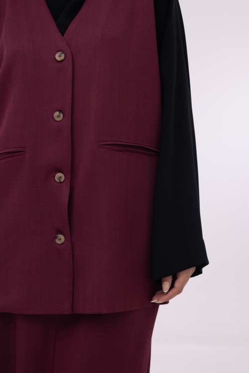 Ensemble 3 pièces Katy burgundy
