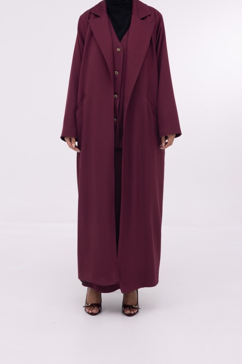 Ensemble 3 pièces Katy burgundy