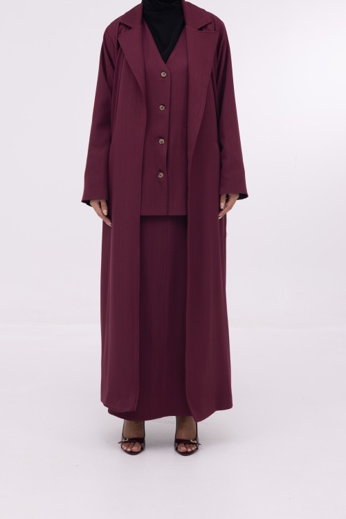 Ensemble 3 pièces Katy burgundy