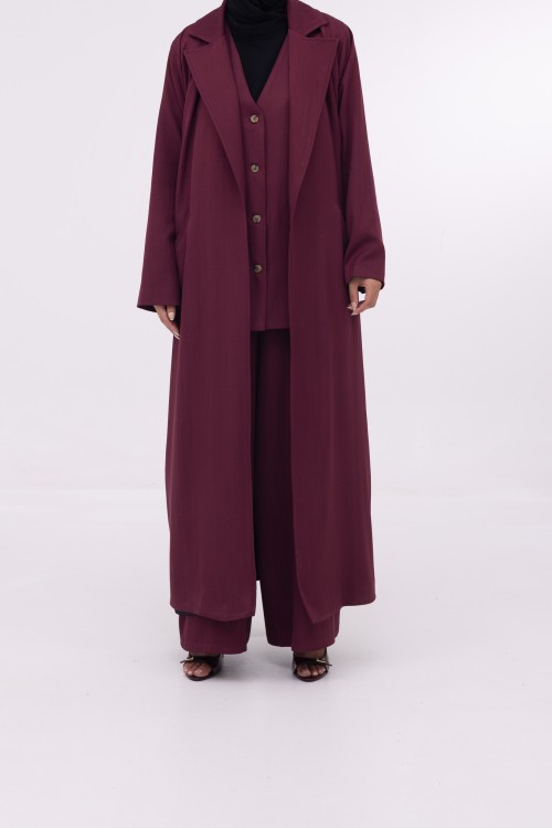 Ensemble 3 pièces Katy burgundy