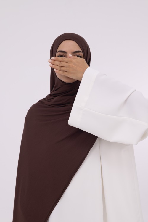 Hijab en bambou chocolat
