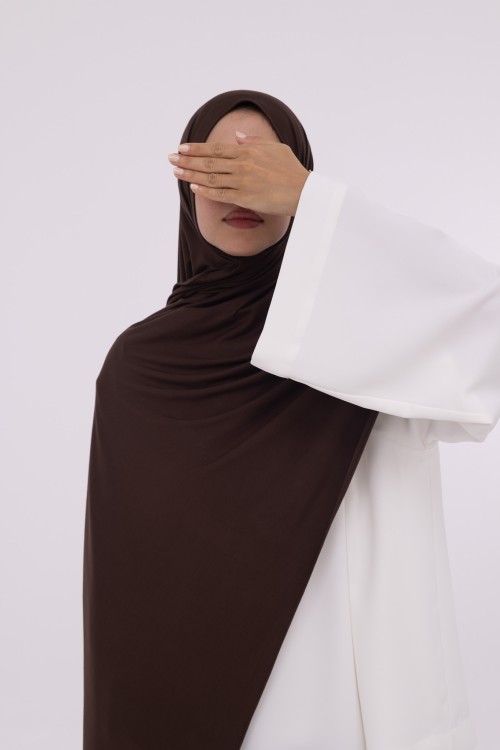 Hijab en bambou espresso