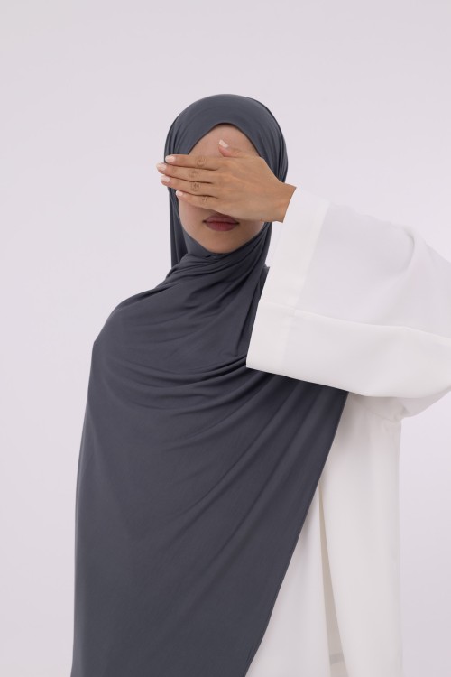 Hijab en bambou anthracite