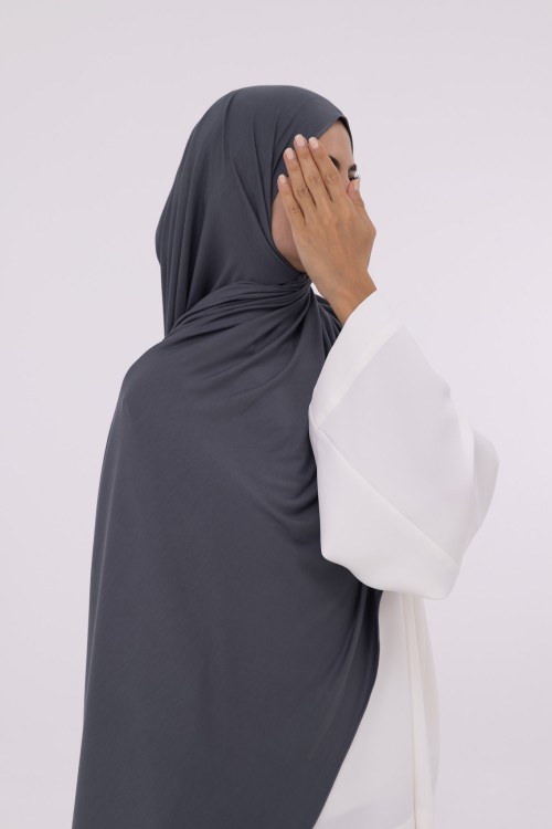 Hijab en bambou anthracite