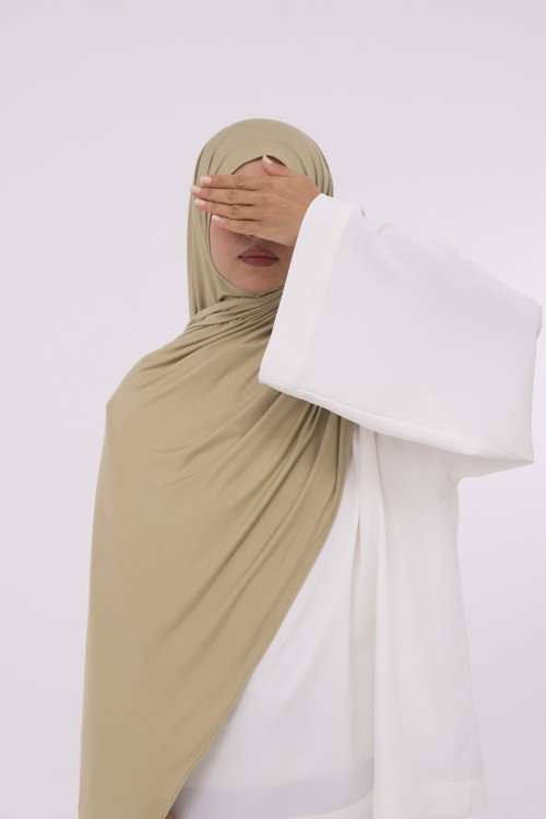 Hijab en bambou vert amande