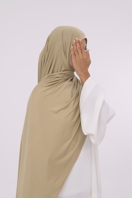 Hijab en bambou vert amande