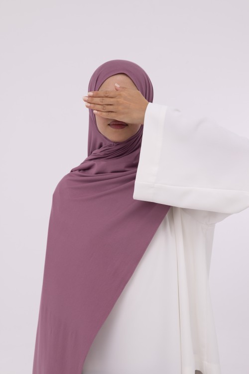 Hijab en bambou lilas