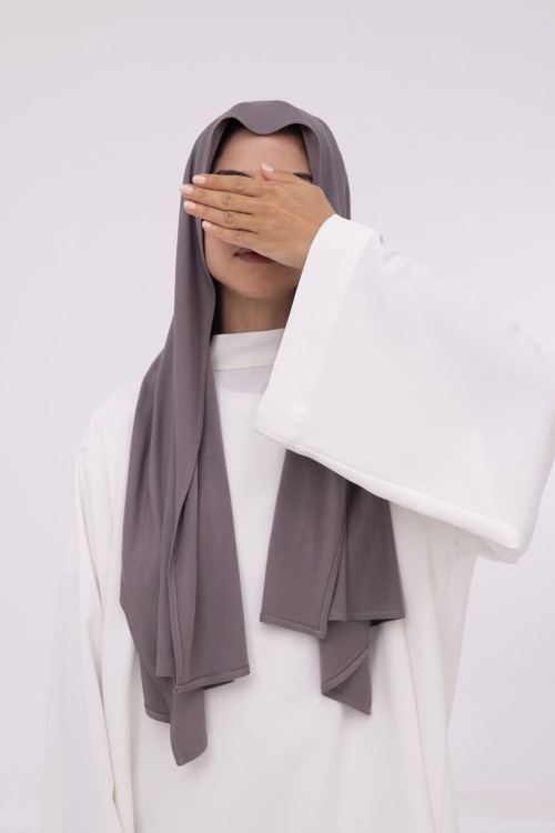 Mini Hijab en bambou cendre