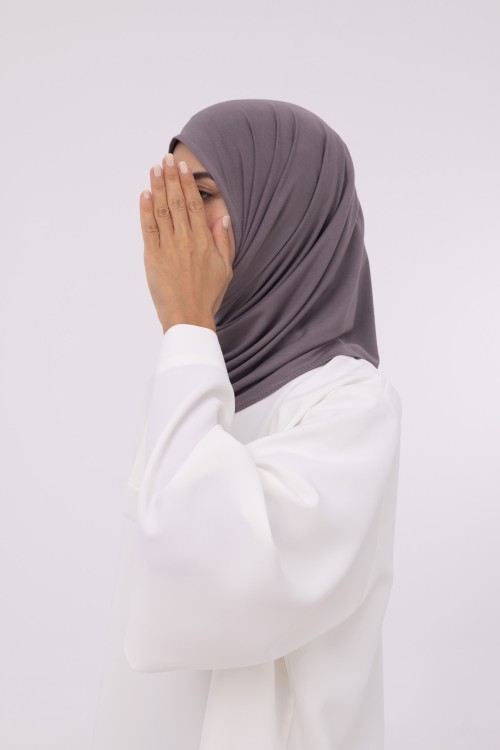 Mini Hijab en bambou cendre