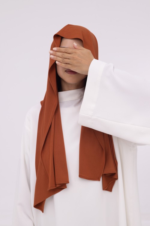 Mini Hijab en bambou terracotta