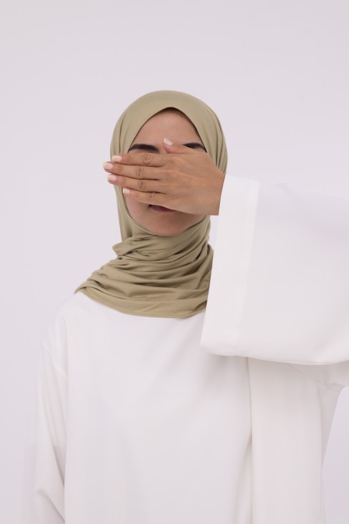 Mini Hijab en bambou vert amande