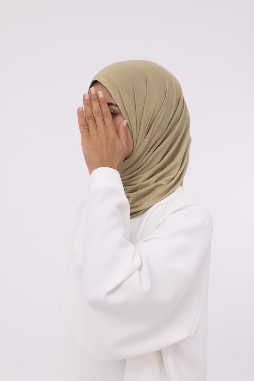 Mini Hijab en bambou vert amande