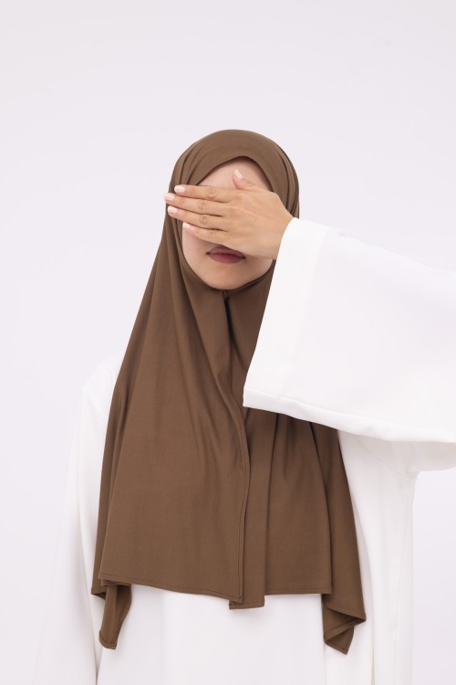 Mini Hijab en bambou chocolat