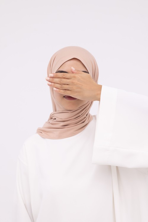 Mini Hijab en bambou nude