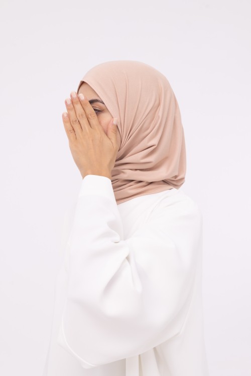 Mini Hijab en bambou nude