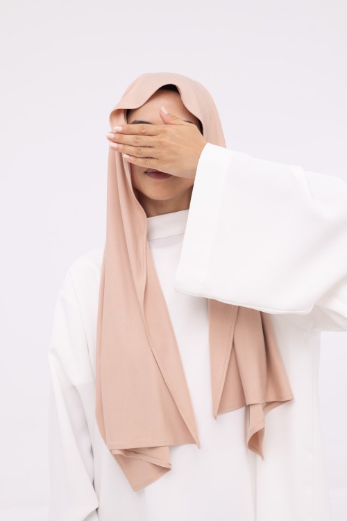 Mini Hijab en bambou nude