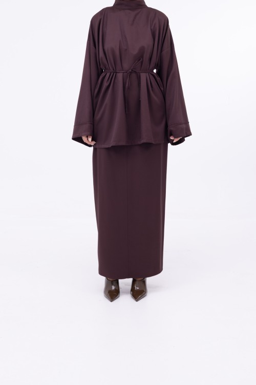 Baya Top mi-long marron
