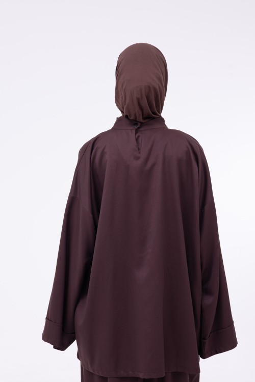 Baya Top mi-long marron