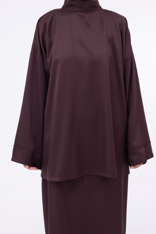 Baya Top mi-long marron