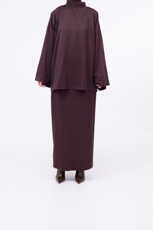 Baya Top mi-long marron