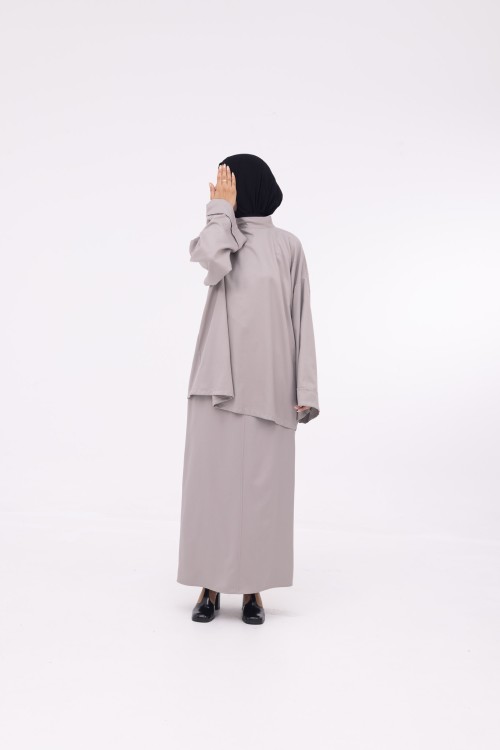 Baya Top mi-long gris