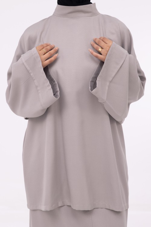 Baya Top mi-long gris