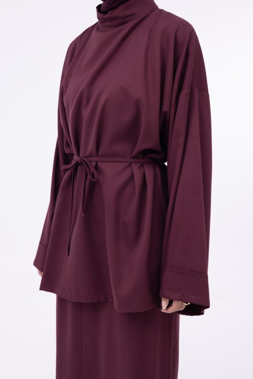 Baya Top mi-long burgundy