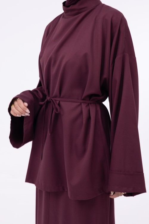 Baya Top mi-long burgundy