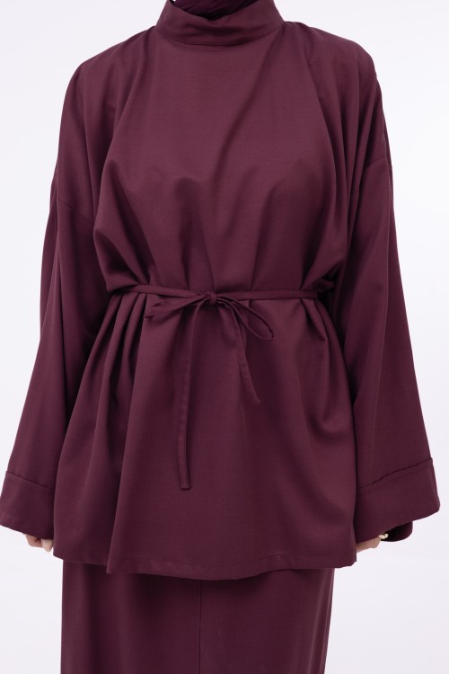 Baya Top mi-long burgundy