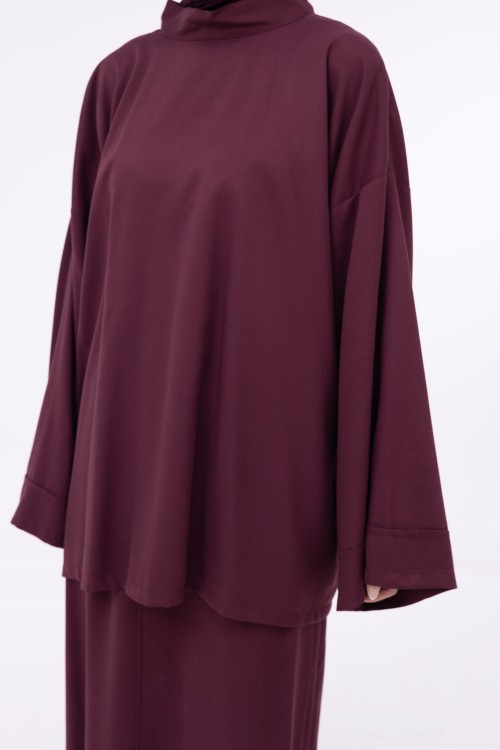 Baya Top mi-long burgundy