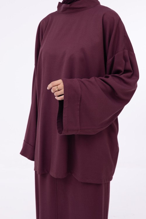 Baya Top mi-long burgundy