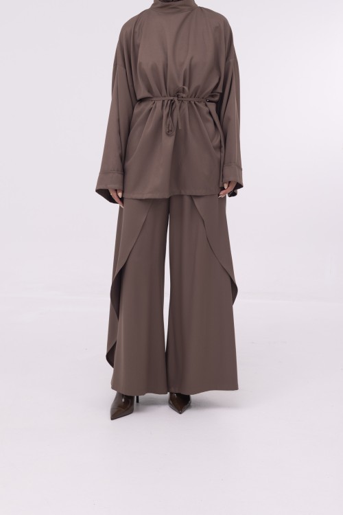 Baya Palazzo à volants mocha