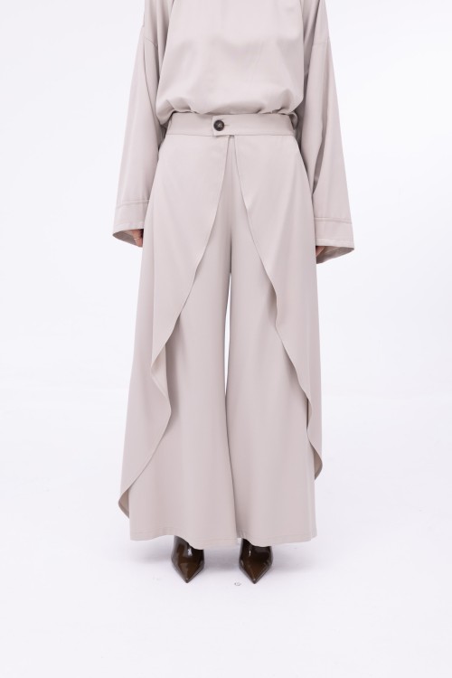 Baya Palazzo à volants beige