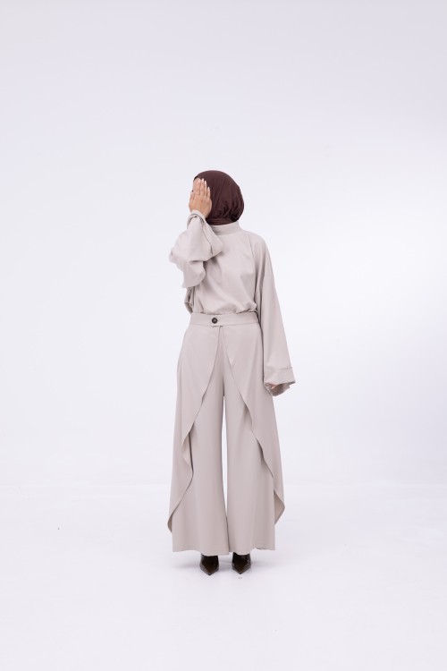 Baya Palazzo à volants beige