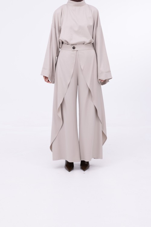 Baya Palazzo à volants beige