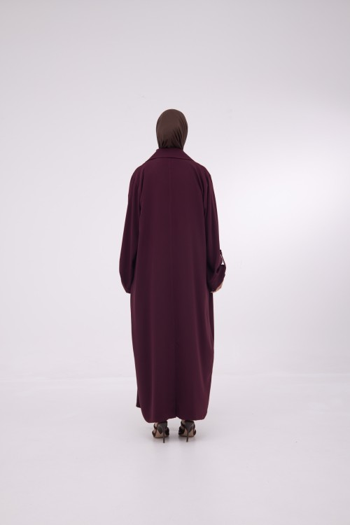 Veste longue Tal Burgundy