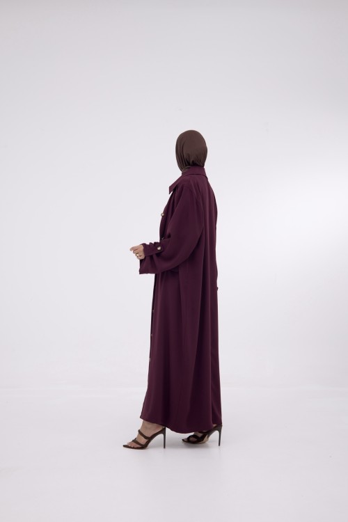 Veste longue Tal Burgundy