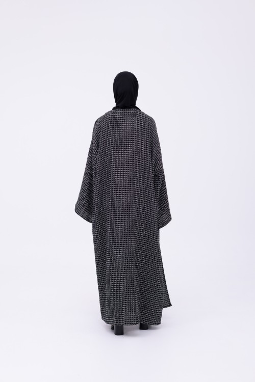 Shela coat chiné noir