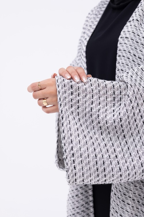 Shela coat black & white