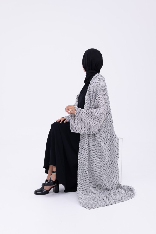 Shela coat black & white