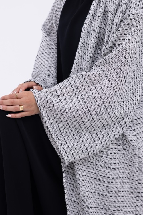 Shela coat black & white