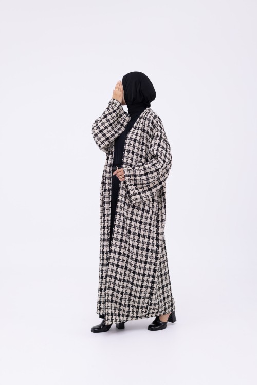 Shela coat black & crème