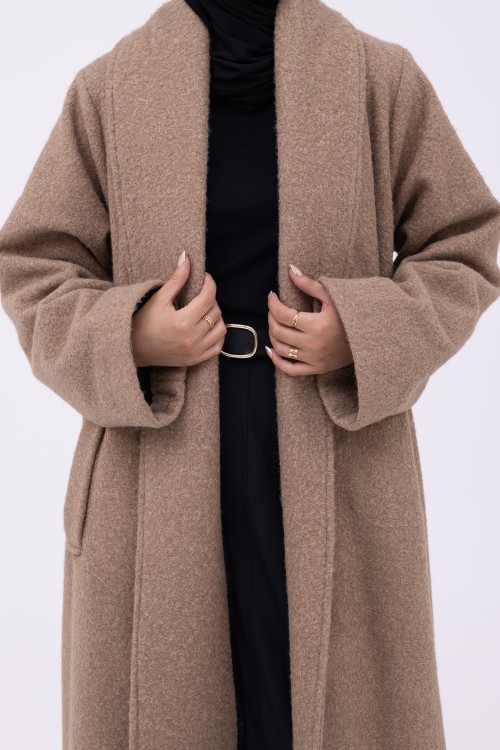 Manteau Clémence beige foncé