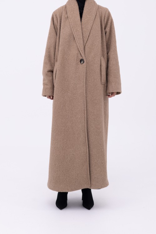 Manteau Clémence beige foncé