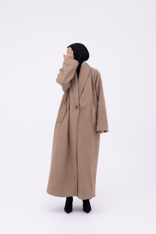 Manteau Clémence beige foncé
