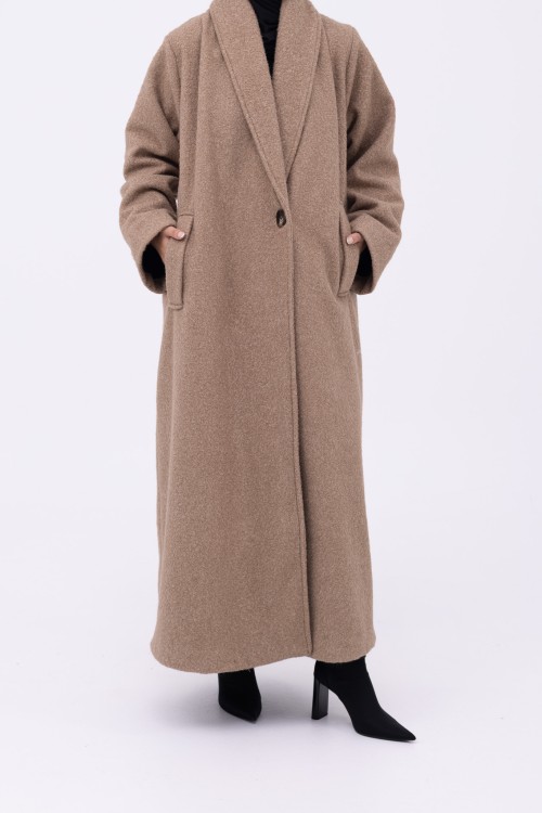 Manteau Clémence beige foncé