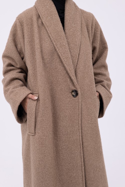 Manteau Clémence beige foncé