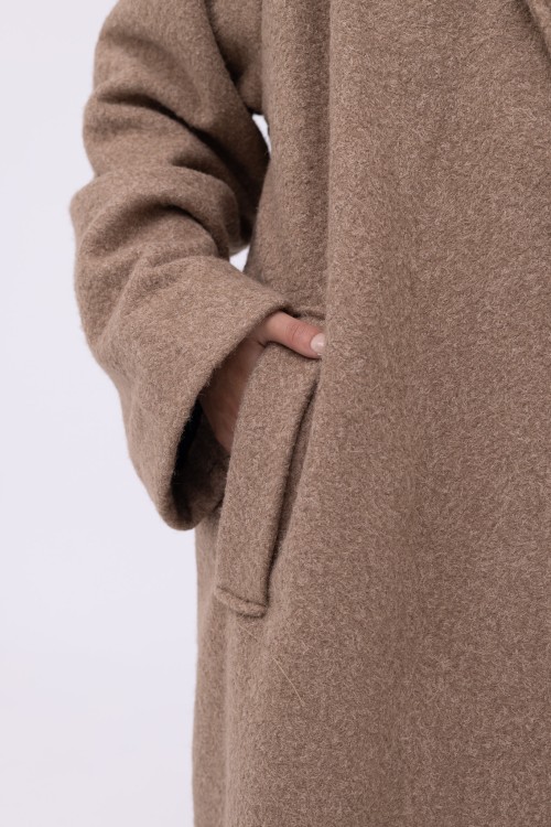 Manteau Clémence beige foncé