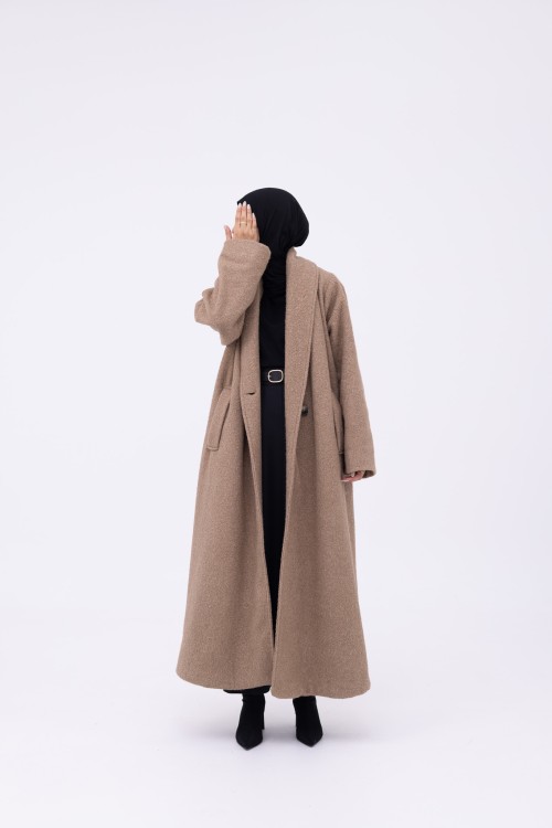 Manteau Clémence beige foncé