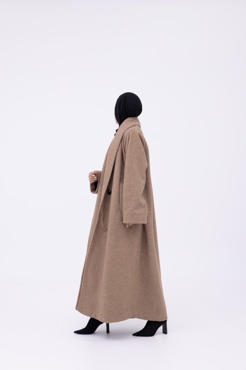Manteau Clémence beige foncé